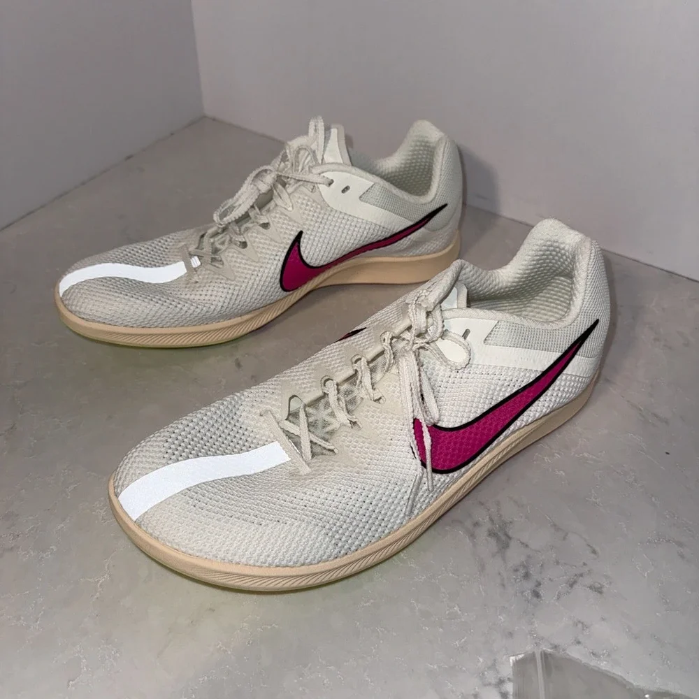 NEW Nike Zoom Rival Distance Running Track & Field- White W Size 11 Yes SPIKES